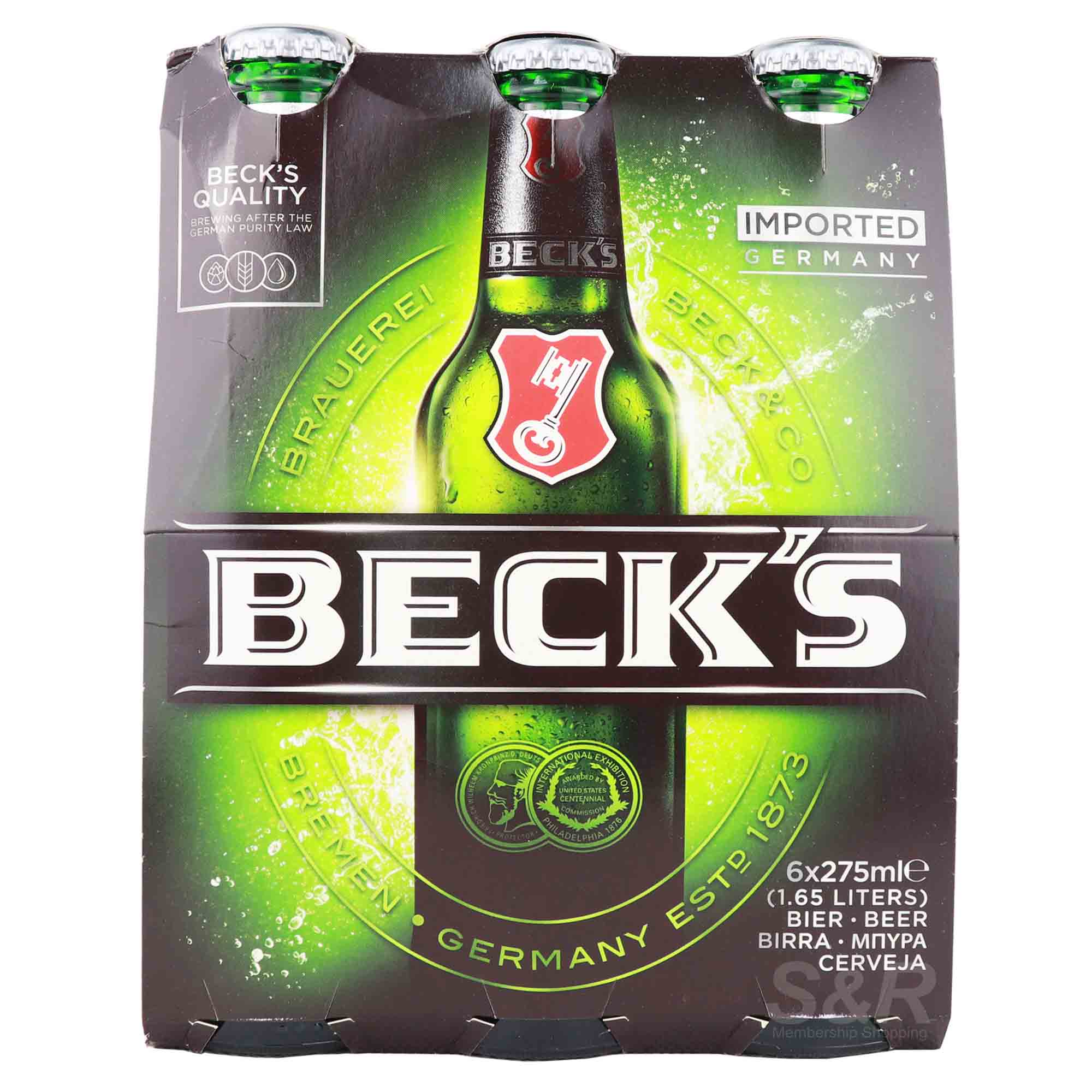 Beck's Bottled Beer 6 bottles